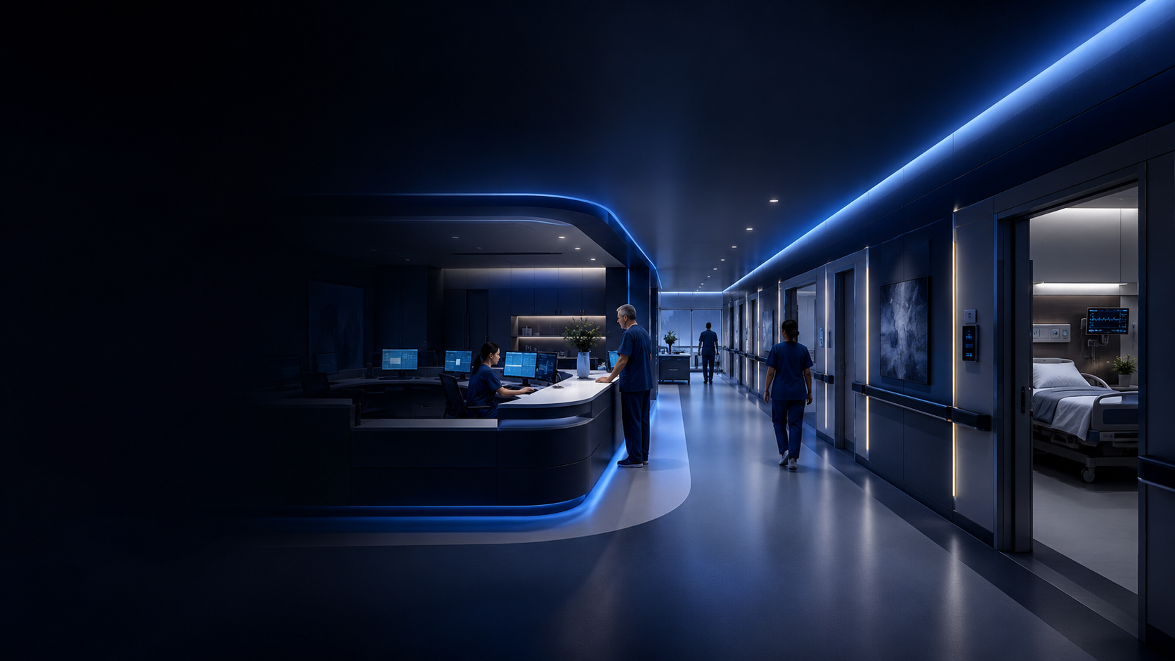Futuristic healthcare facility